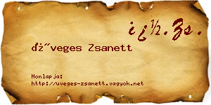 Üveges Zsanett névjegykártya