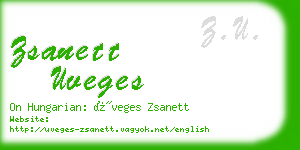 zsanett uveges business card
